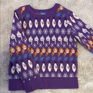 Disney Spotted Zebra Frozen Sweater 100% Cotton